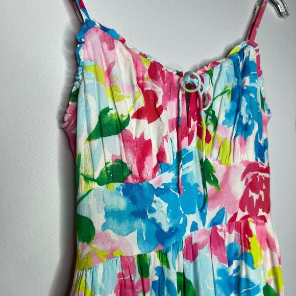 NWT Old Navy Bright Floral Print Spaghetti Strap Dress Size XS - Picture 5 of 7